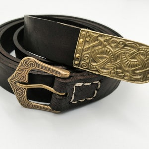 Viking belt with brass fittings
