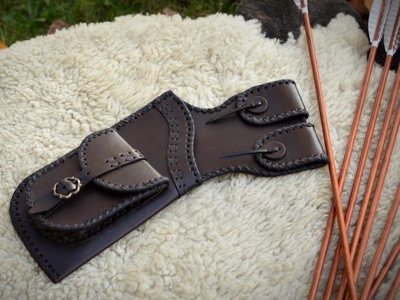 Carquois Latéral En Cuir De Buffle Fait Main – Artisanat Africain, Pour Flèches, Chasse Nubienne