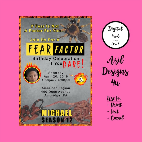 Fear Invitation - Etsy