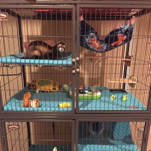 Custom Holiday Ferret/Critter Nation Cage Liner for Ferrets, Chinchillas, Rats, Etc. image 1