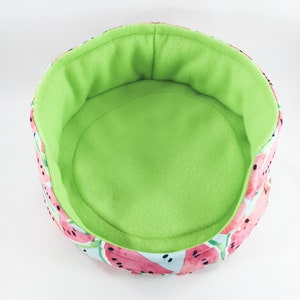 Watermelon Fleece Cuddle Cup with Removable Pad for Guinea Pigs, Hedgehogs, Ferrets, Teacup Dogs, Rats, Chinchillas, etc image 4