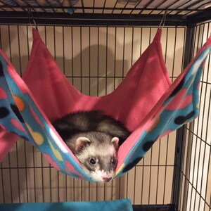 Celestial Fleece Hammock, Custom Size and Color, Square Flat Hammock for Ferrets, Rats, Chinchillas, Sugar Gliders, Guinea Pigs, Etc. image 4