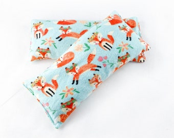 Floral Fox Microwave Heating Pad, Reusable Hot-Cold Therapy  for Migraines, Headaches, Anxiety, Sore Muscles, etc.