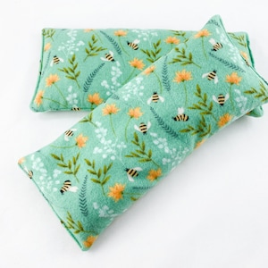 Bee Floral Microwave Heating Pad, Reusable Hot-Cold Therapy  for Migraines, Headaches, Anxiety, Sore Muscles, etc.