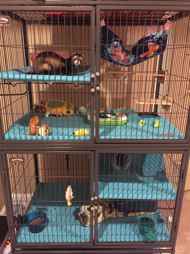 Custom Holiday Ferret/Critter Nation Cage Liner for Ferrets, Chinchillas, Rats, Etc. image 1