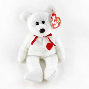 Valentino the Bear Plush TY Beanie Baby Retired Vintage Stuffed Animal Toy