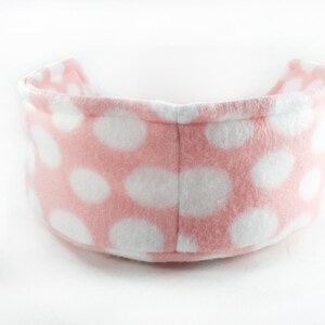 Pink with White Polka Dots Fleece Cuddle Cup Bed with Removable Pad for Guinea Pigs, Ferrets, Teacup Dogs, Hedgehogs, Chinchillas, Rats, etc image 4