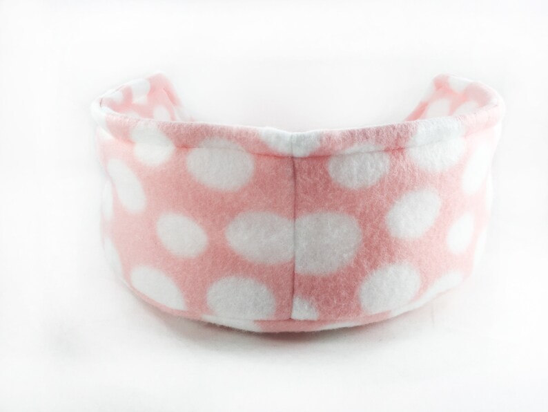 Pink with White Polka Dots Fleece Cuddle Cup Bed with Removable Pad for Guinea Pigs, Ferrets, Teacup Dogs, Hedgehogs, Chinchillas, Rats, etc image 4