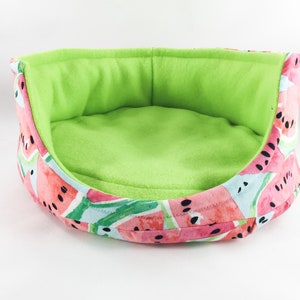 Watermelon Fleece Cuddle Cup with Removable Pad for Guinea Pigs, Hedgehogs, Ferrets, Teacup Dogs, Rats, Chinchillas, etc image 3