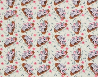 Sleeping Koala Babies Super Snuggle Flannel - Joann Fabric - Sold by the yard