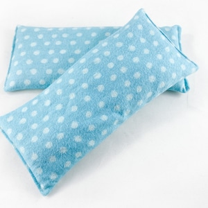 Blue Polka Dot Microwave Heating Pad, Reusable Hot-Cold Therapy  for Migraines, Headaches, Anxiety, Sore Muscles, etc.