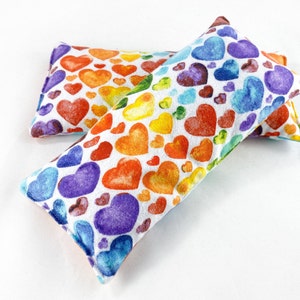 Watercolor Hearts Microwave Heating Pad, Reusable Hot-Cold Therapy  for Migraines, Headaches, Anxiety, Sore Muscles, etc.