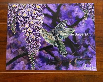 PRINT of "Humming Wisteria"