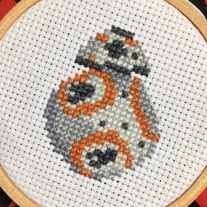 Tiny BB-8, Star Wars, Cross Stitch Pattern / PDF Cross Stitch Pattern