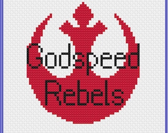 GODSPEED REBELS, Star Wars, Cross Stitch Pattern / PDF Cross Stitch Pattern