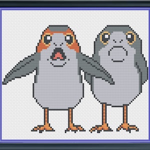 PORG duo, Star Wars, Cross Stitch Pattern / PDF cross stitch pattern image 1