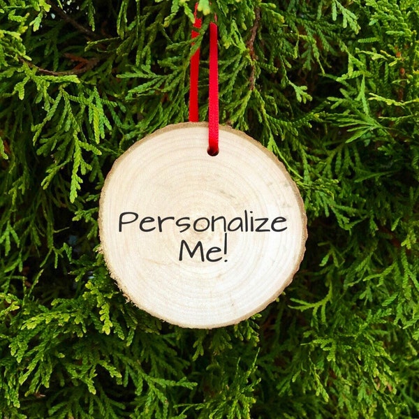 Personalized Wood Slice Ornament | Personalized Wood Slice Keychain | Personalized Wood Slice Magnet | Custom Design | Personalized Gift