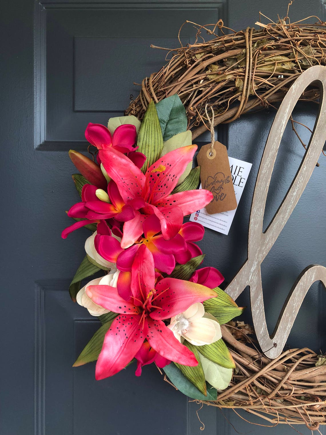 Hawaiian Wreath Hi Wreath Floral Wreath Tropical Floral | Etsy