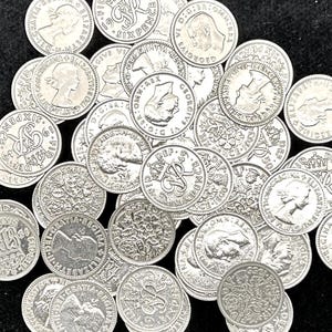 Lucky Sixpence Coins  from  1947-1965