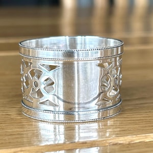 Vintage Sterling Silver Napkin Ring 1909
