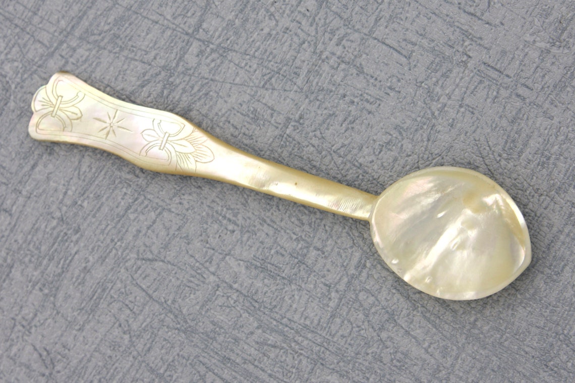 Antique Mother of Pearl Caviar Spoon Etsy