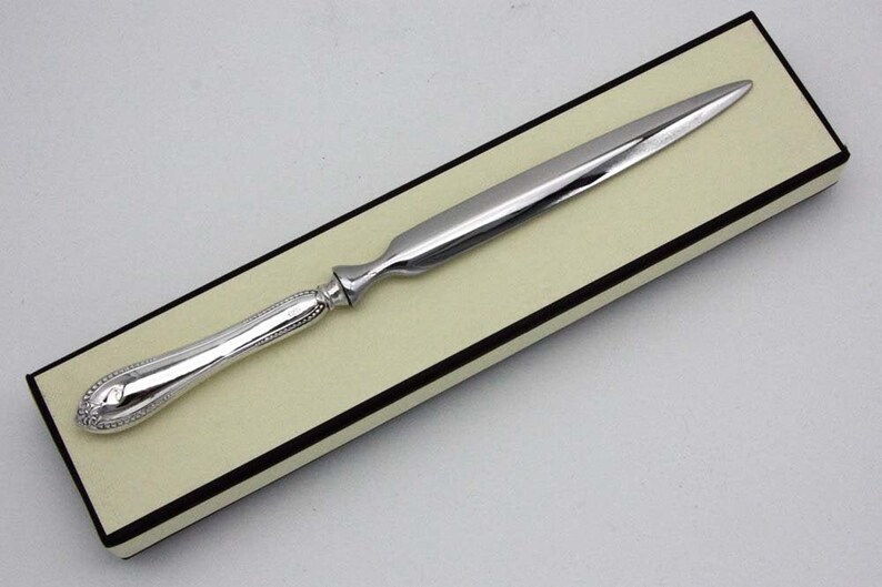 Unique Sterling Silver Letter opener / Paper Knife Hallmarked Etsy