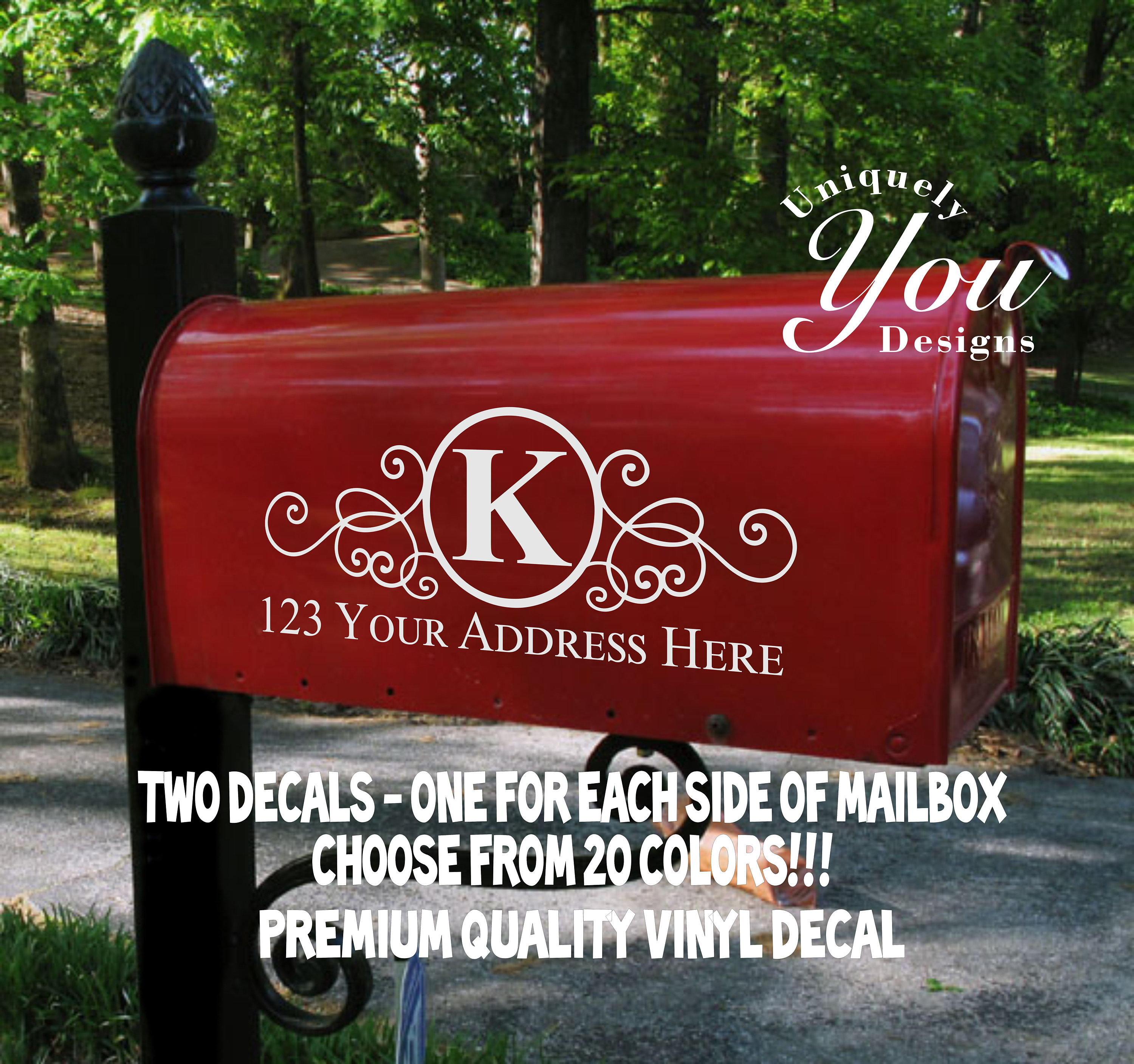 Mailbox Decal 4 Custom Personalized Vinyl Mailbox Decal Etsy