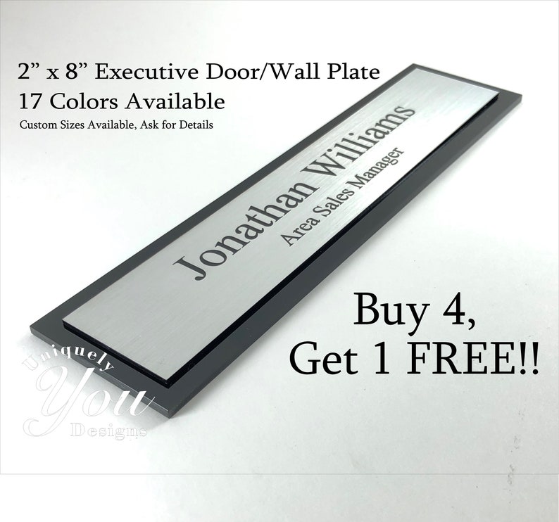 Executive Office Door Plate Wall Plate High Quality Two Tone Etsy