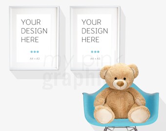 Download Free A4 A3 Living Room Mockup, Digital Mockup, Frame Mockup, Styled Print Mockup, White Frame Mockup, Boy Mockup, Stock Photo, Studio - MPG115 PSD Template