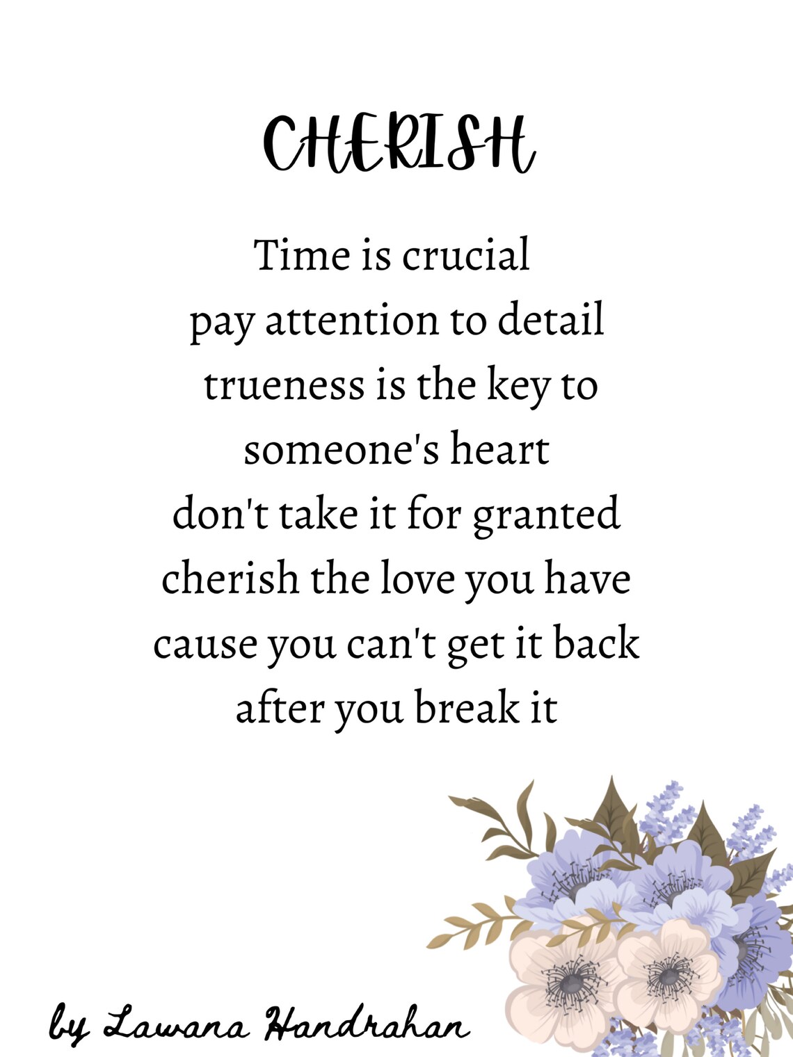 Cherish Poem Digital Download Print Etsy