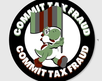 Tax Fraud Pride Vinyl Yoshi Sticker