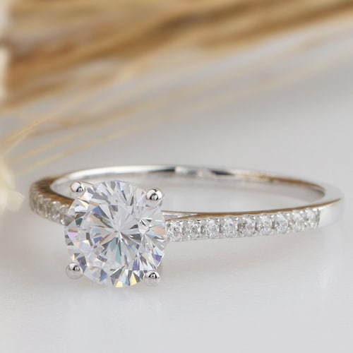 Asscher Cut Emerald Engagement Ring Emerald Solitaire Ring | Etsy