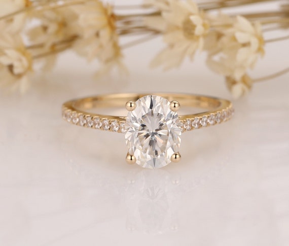 14k Solid Yellow Gold 1.5 CT Diamond Solitaire Engagement Wedding Ring