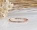 14K Gold Ring/ Art Deco Simulated Diamond Wedding Band/ Matching Band/ Stacking Ring/ Half Eternity Vintage Wedding Band/ Straight Band 