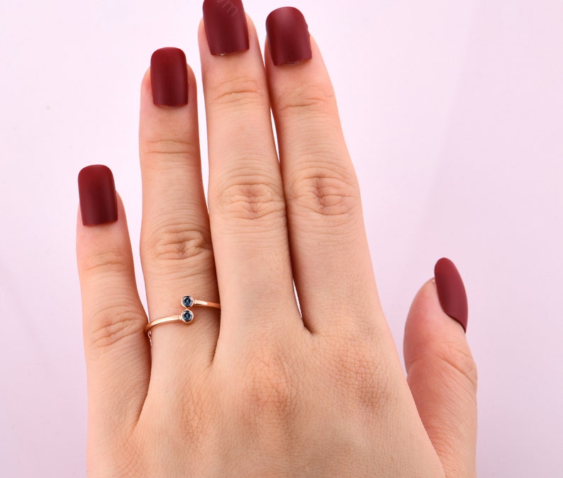 Daily Ring Alexandrite Engagement Rings 18K Solid Gold Gemstone Ring Matching Ring Retro Women Ring Handmade Custom Ring Birthday Gift