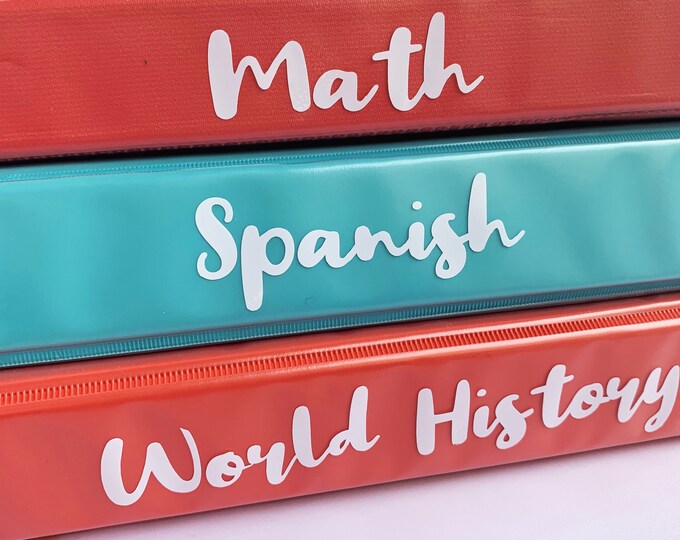 Binder Labels Binder Decals Binder Stickersclass Subject Etsy