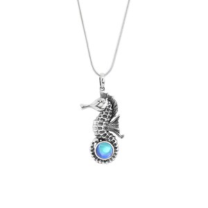 Sea Dragon Necklace | TiO2 Crystal jewelry | Sea Horse | White Gold plated | Crystal pendant | Birthday | Sea | TiO2 | Unissex | Pendant
