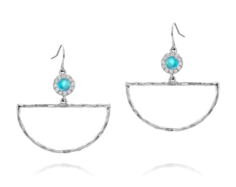 Arc Earrings | TiO2 Crystal jewelry | Bridesmaid | White Gold plated | Gold Plated | Crystal | Birthday | Girls | TiO2