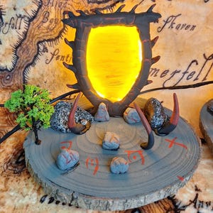 The Elder Scrolls IV: Oblivion Daedric Gate Ver. 2 light up Mehrunes Dagon Desk Ornament gift, FREE gift with purchase!!