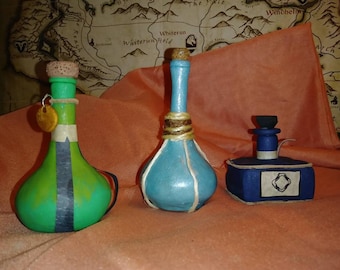 Repliki butelek z miksturami Skyrim, ręcznie robione mikstury alchemiczne