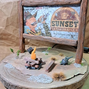 Fallout New Vegas Billboard Diorama Light up Statue Display Desk Ornament Customizable Free Gift w/purchase!