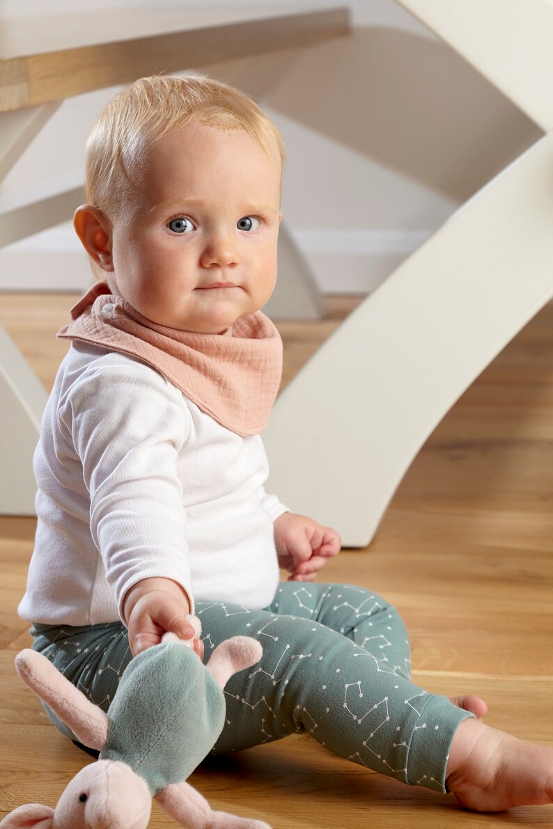 Baby Dribble Bib Navy Muslin Double Gauze Newborn Gift Etsy