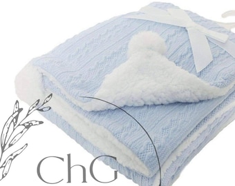Personalisierte Babydecke, rosa Babydecke, rosa Kinderbettdecke, personalisierte Decke, rosa Strickdecke, Luxus Decke, rosa Decke