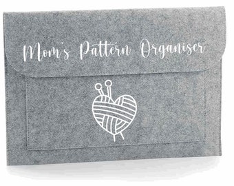 Knitting patterns, knitting folder, pattern folder, folder, mum gift, mom gift, mothers day, mothers day gift, knitting gift, organiser