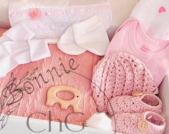 LUXUS Baby-Geschenk-Aufkleber, rosa Baby-Aufkleber, Baby-Aufkleber, Baby-Geschenkbox, Babyparty, neues Baby, neues Babygeschenk, rosa Aufkleber, Luxus-Aufkleber,