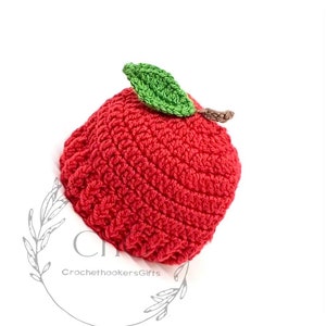 Apple hat, apple beanie, Autumn hat, Winter hat, Autumn baby hat, new baby hat, new baby, new baby gift, baby shower gift, apple gift, fall
