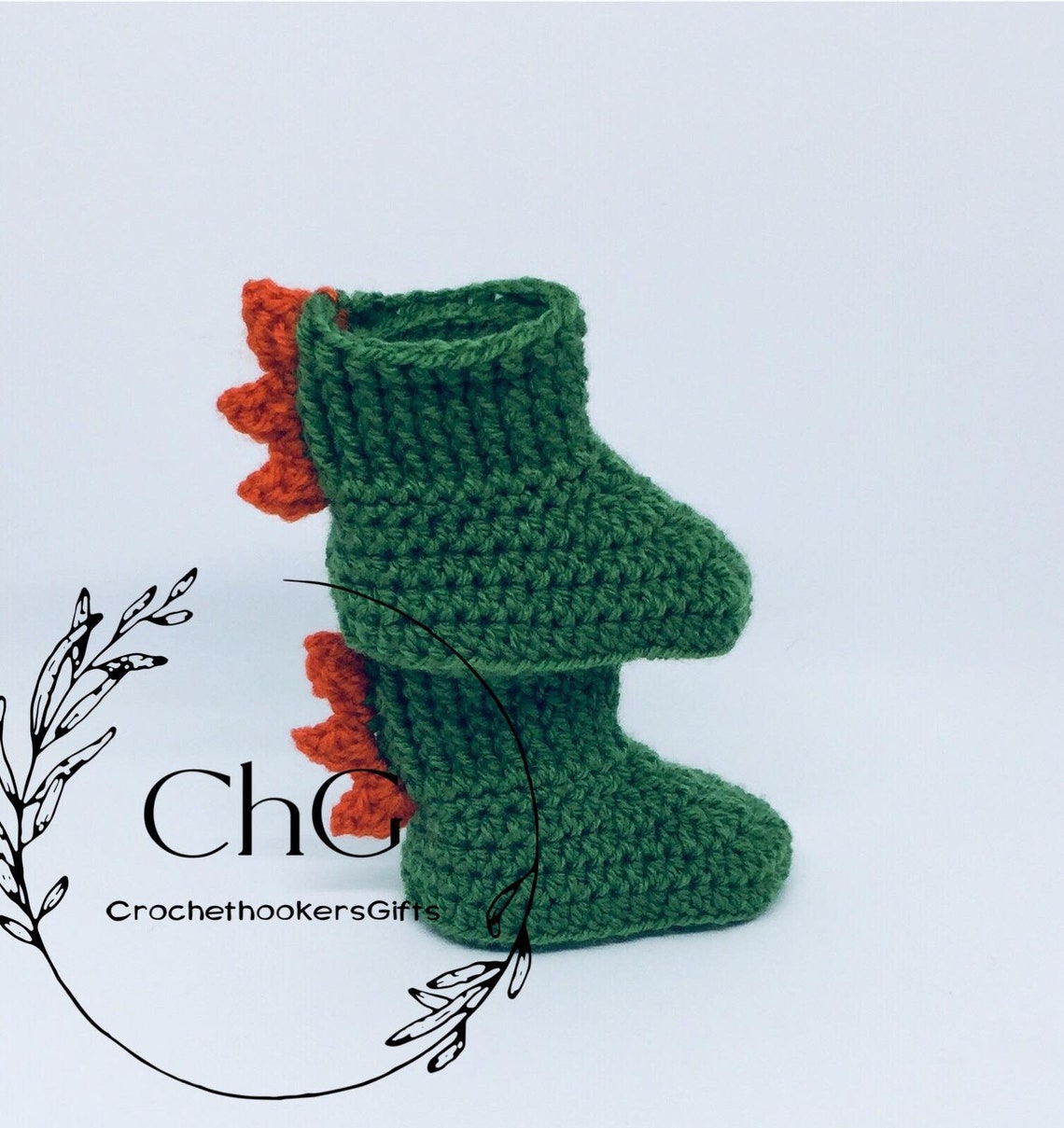 Crochet dinosaur baby booties crochet bootie dinosaur Etsy