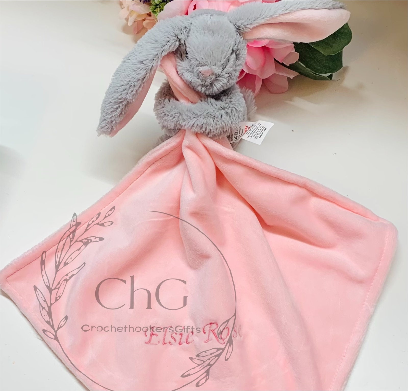 Embroidered baby comforter sale