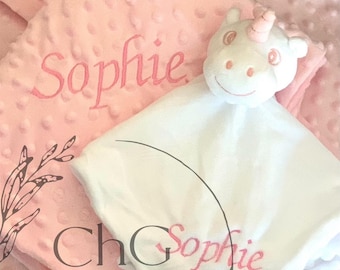 Personalised baby blanket, pink baby blanket, personalised gift, baby blanket, luxury blanket, baby gift, personalized blanket, baby shower