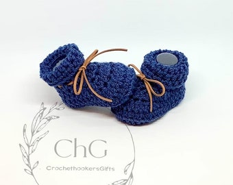 Blue booties, blue baby booties, unisex baby booties, blue baby shoes, baby sneakers, baby booties, baby gift, new baby gift, baby shower